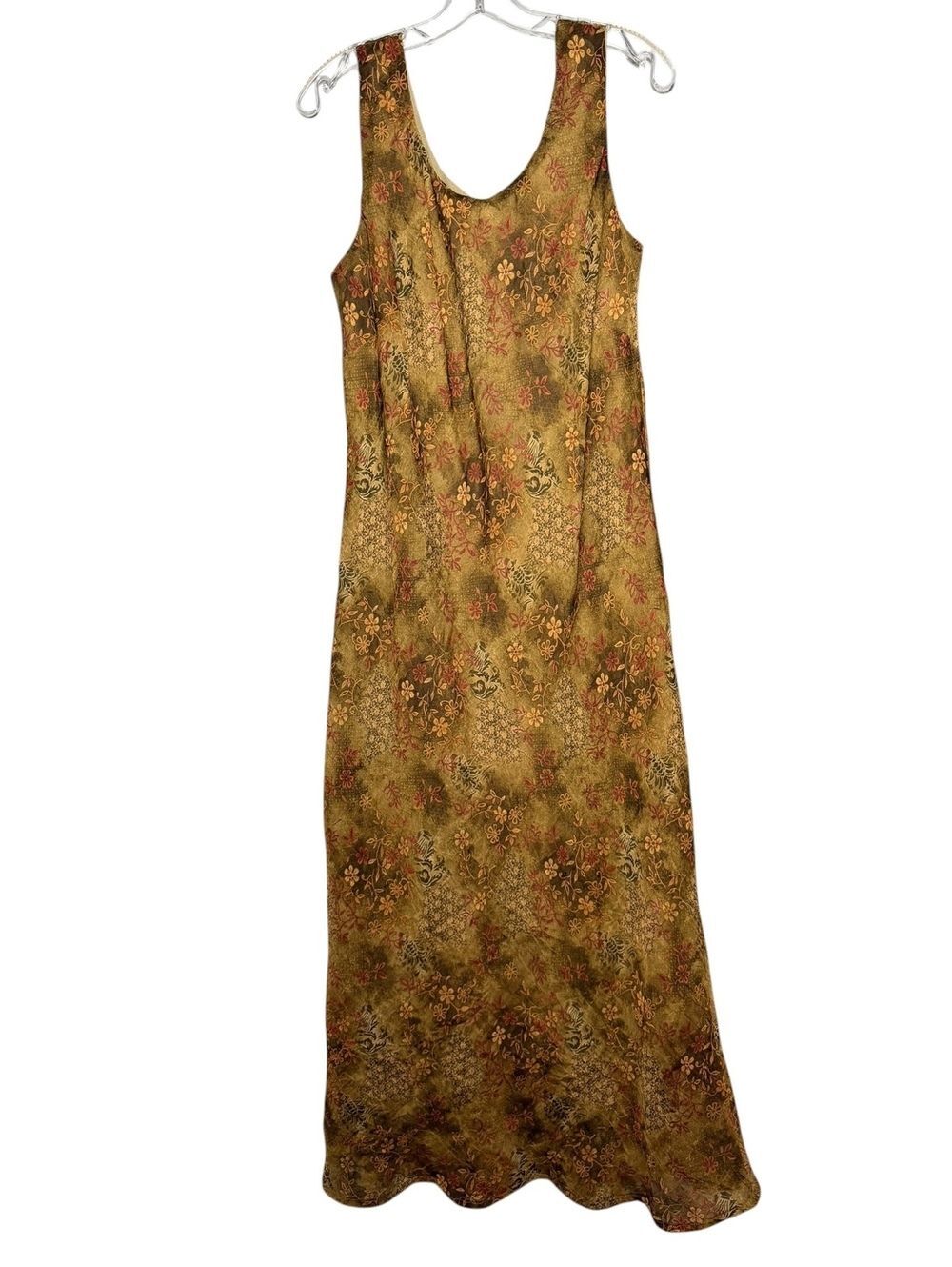Vintage K. Studio Maxi Dress with lining cottagecore grunge floral Size 16 - Picture 2 of 5